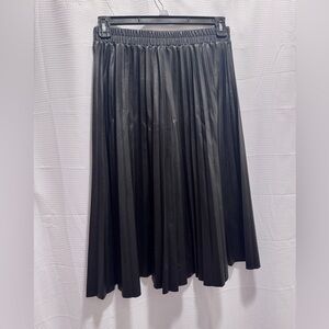 Aura boutique brand vegan leather pleated skirt